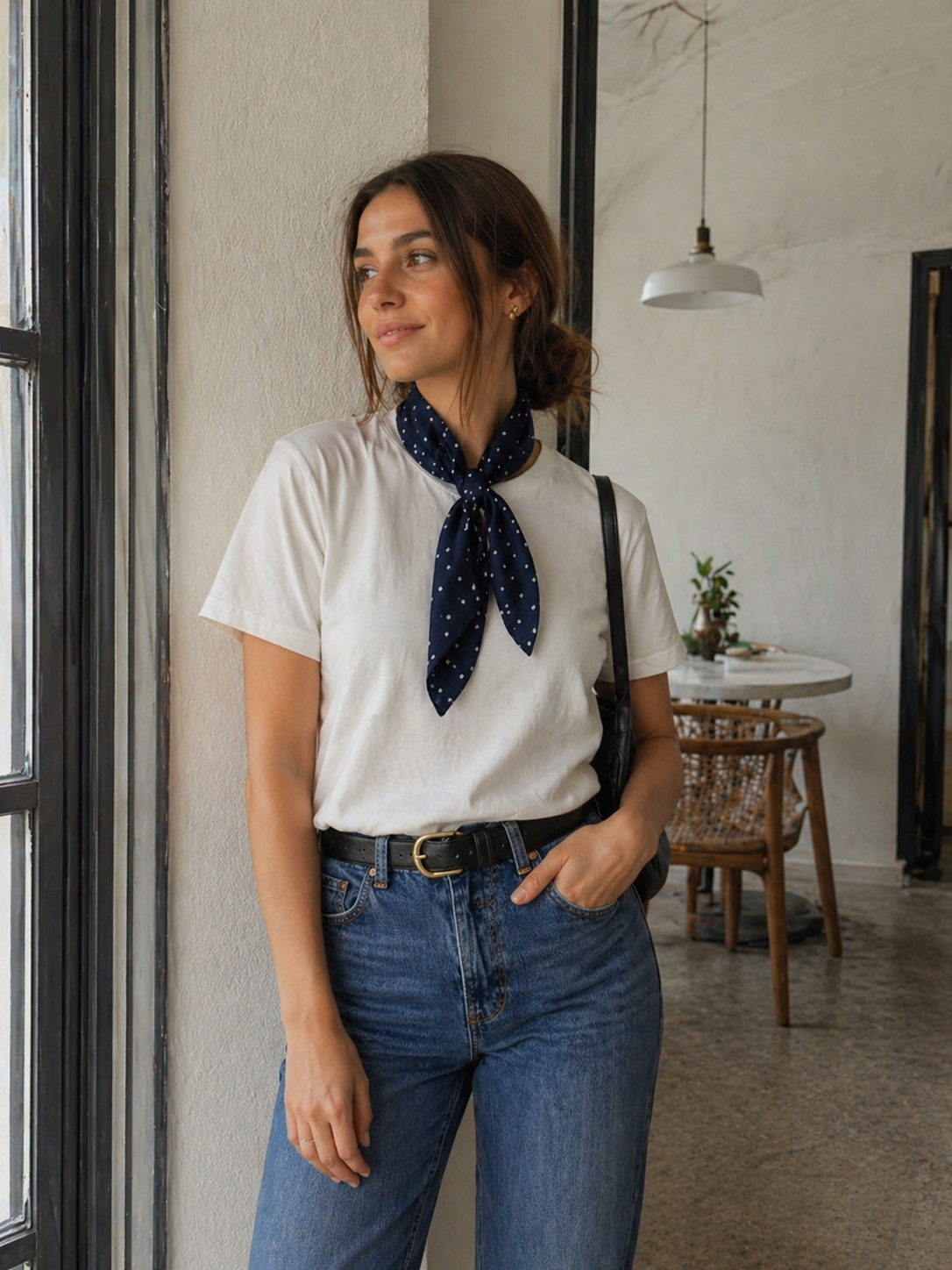 CAMISETA BASICA CON PAÑUELO
