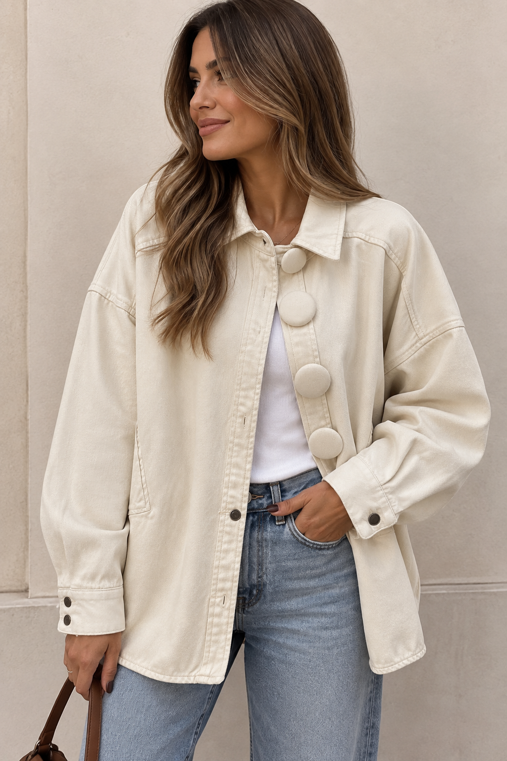 CHAQUETA VAQUERA OVERSIZE BOTONES