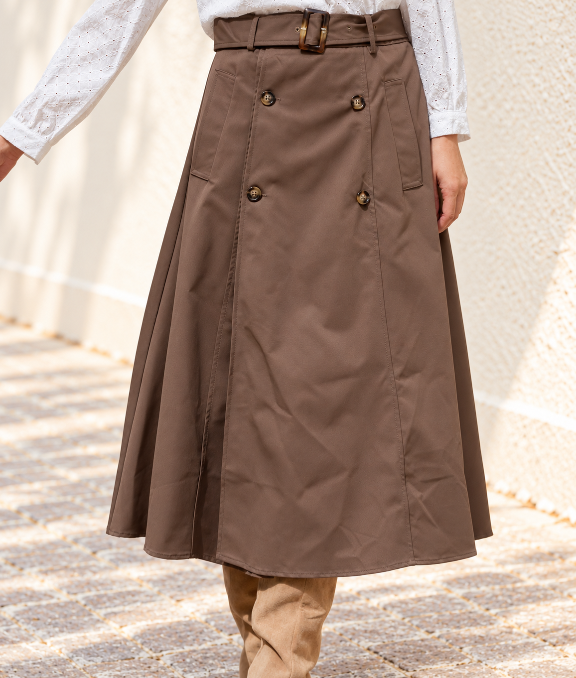 FALDA TRENCH CHOCOLATE