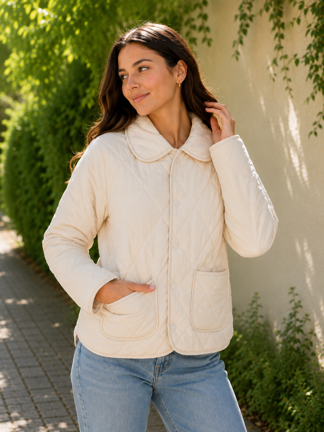 CAZADORA ACOLCHADA BEIGE