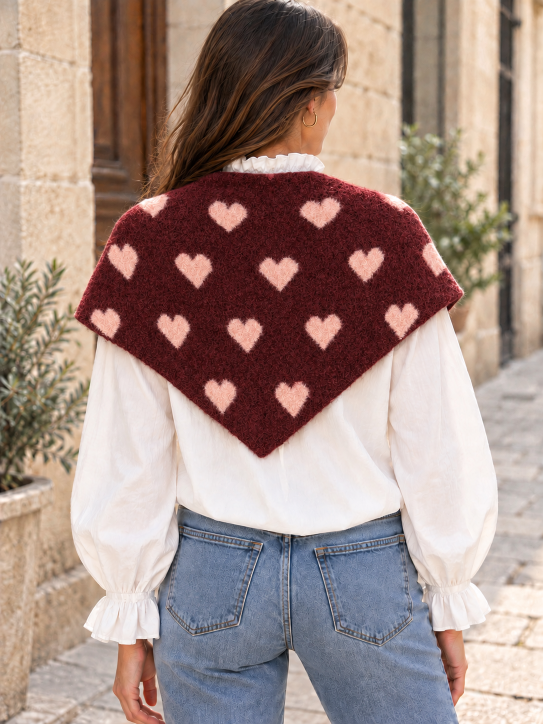 PAÑUELO DE PUNTO TRIANGULAR