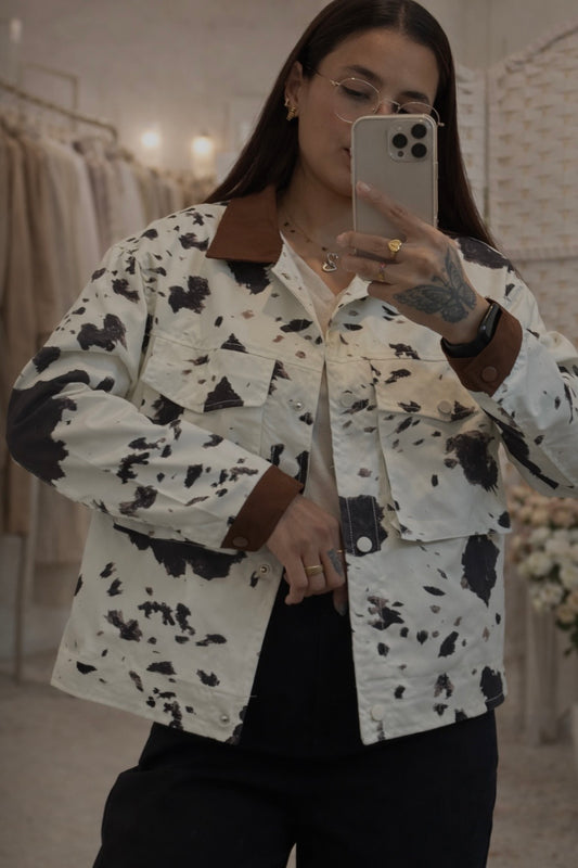 Chaqueta con estampado de Vaca