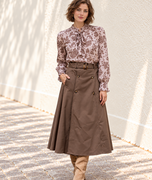 FALDA TRENCH CHOCOLATE