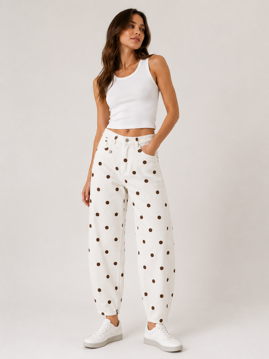 JEANS LUNARES MARRONES