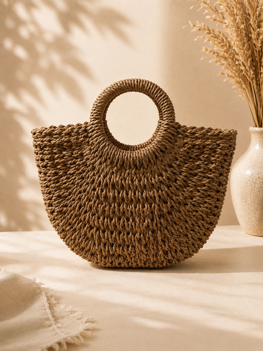 BOLSO RAFIA COLOR CAMEL