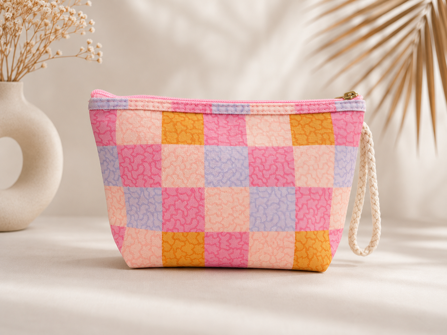 NECESER DE TELA ESTAMPADO MULTICOLOR
