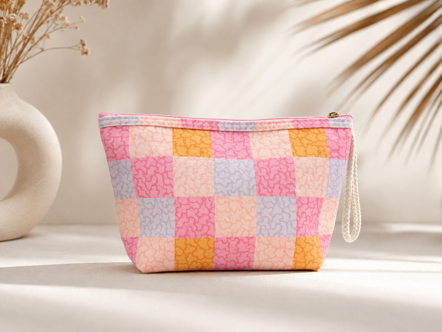 NECESER DE TELA ESTAMPADO MULTICOLOR