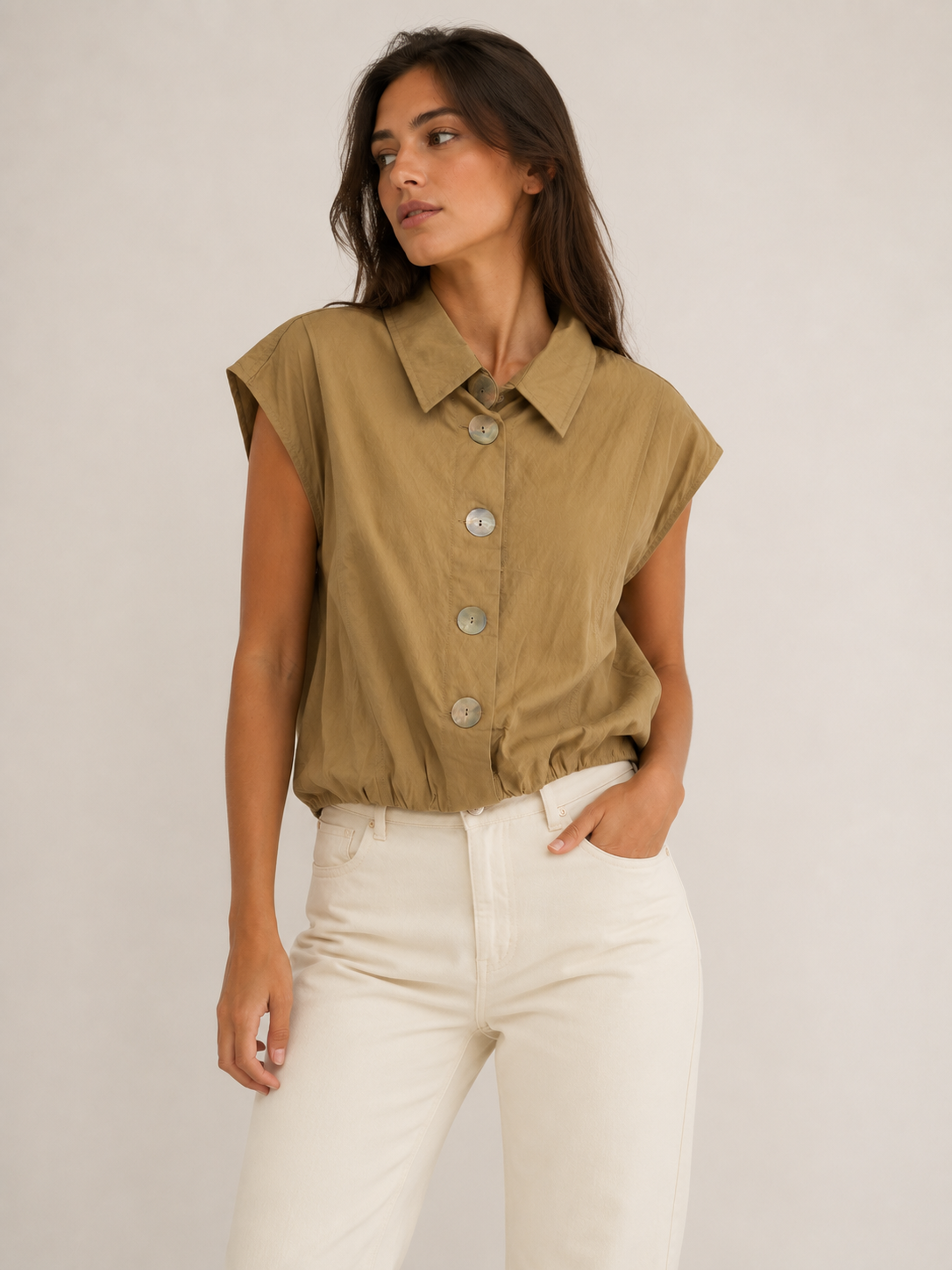 TOP CHALECO BOTONES
