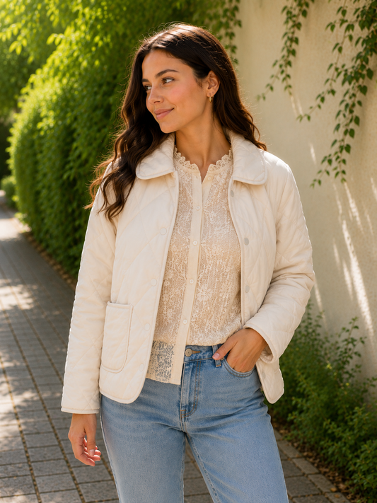 CAZADORA ACOLCHADA BEIGE