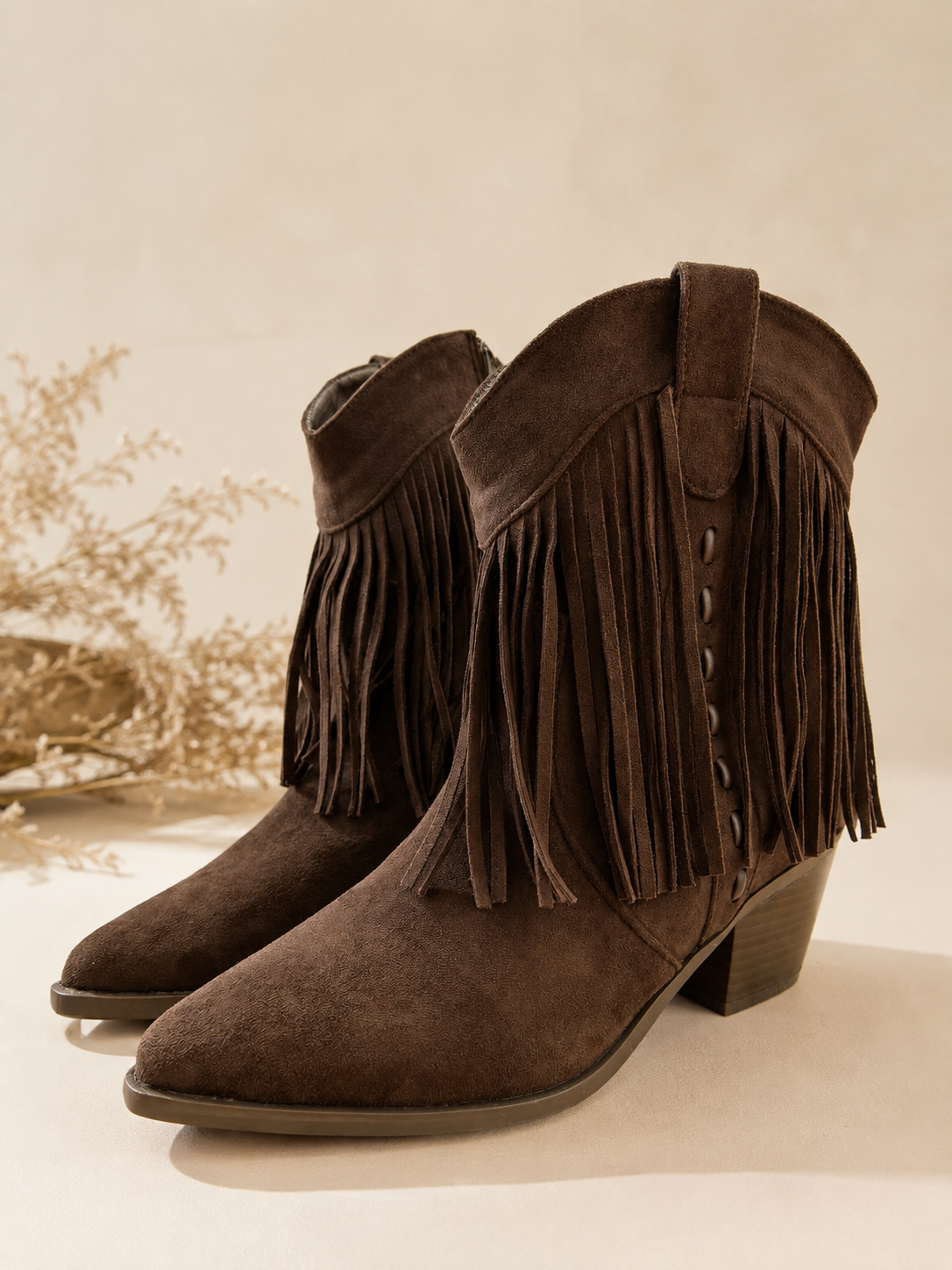 BOTAS COW CON FLECOS