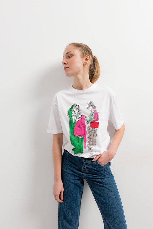 CAMISETA ESTAMPADA FRONTAL OVERSIZE