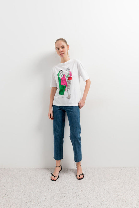 CAMISETA ESTAMPADA FRONTAL OVERSIZE