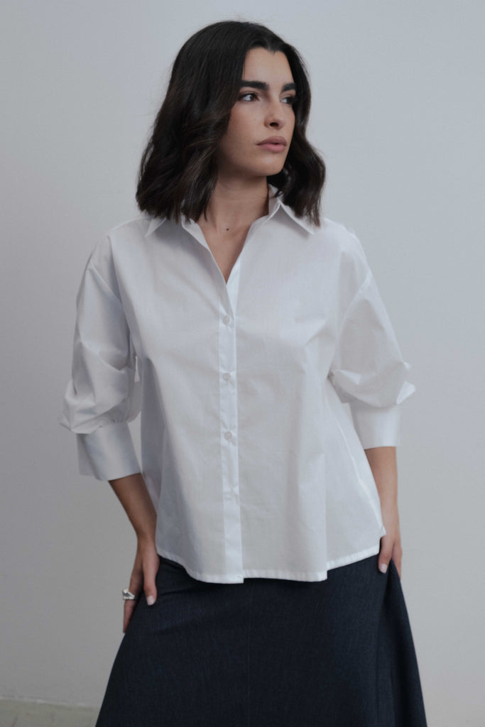 CAMISA MANGA ABULLONADA